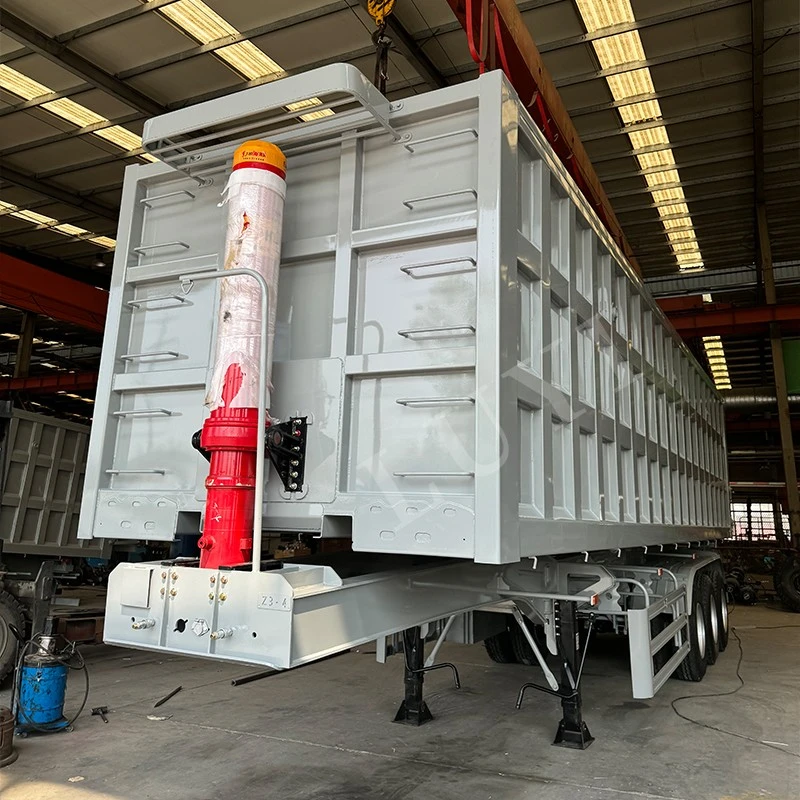 3-axle 50-ton, 60-ton Hydraulic Lifting Cylinder Rear-tipping Dump Truck factory