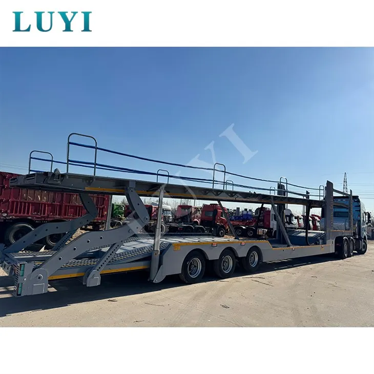 3 Axle Double Deck 8 превозно средство, превозващо транспортен автомобилен превозвач полу ремарке