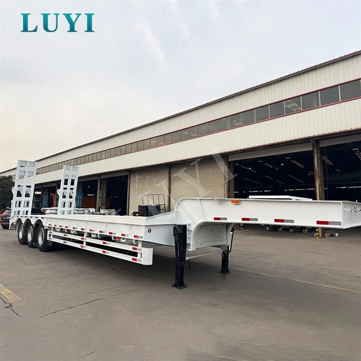 3 Axle Excavator Transport 40 Ton Lowboy Lowbed Trailer high quality