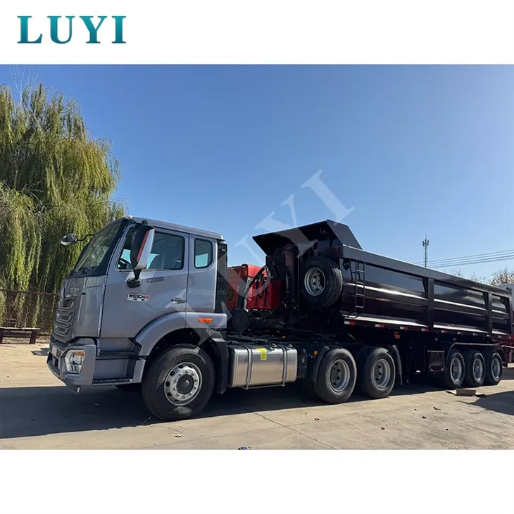 3-ос U-тип хидравлично задно-самосвално самосвално полуремарке