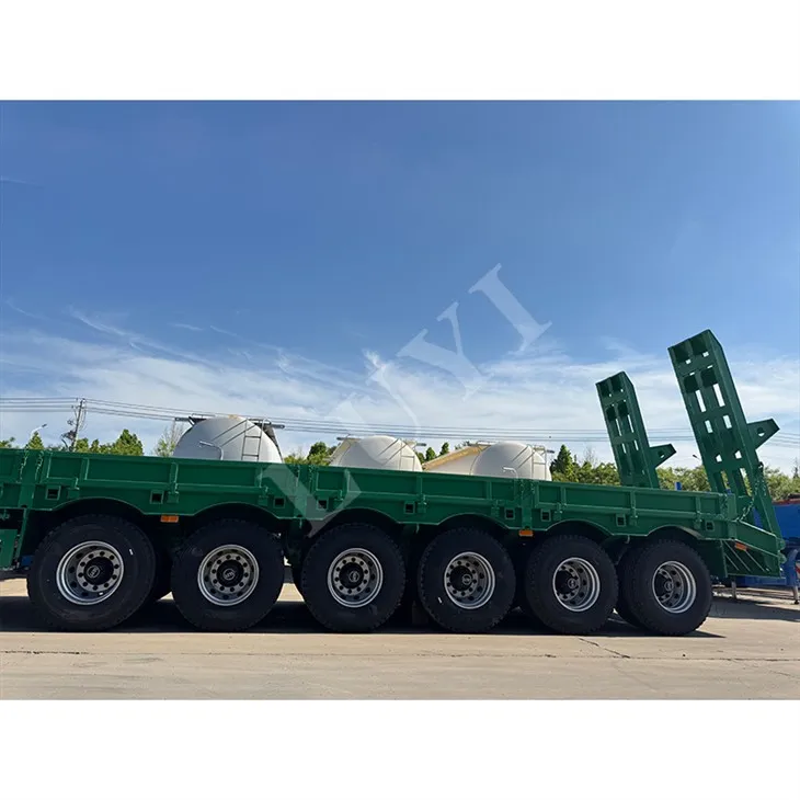 6-осен висококачествен контейнер с ремарке с плоско легло