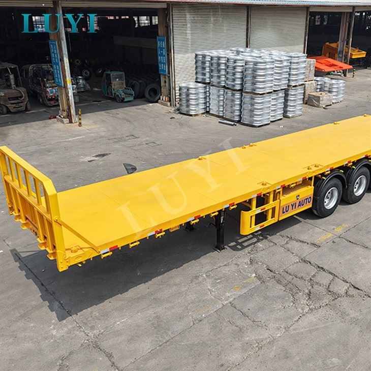 Robust 4 Axle 80 Ton Flatbed Trailer factory