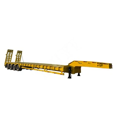 60-тонен контейнерен транспорт с ниско{1}}полу-ремарке