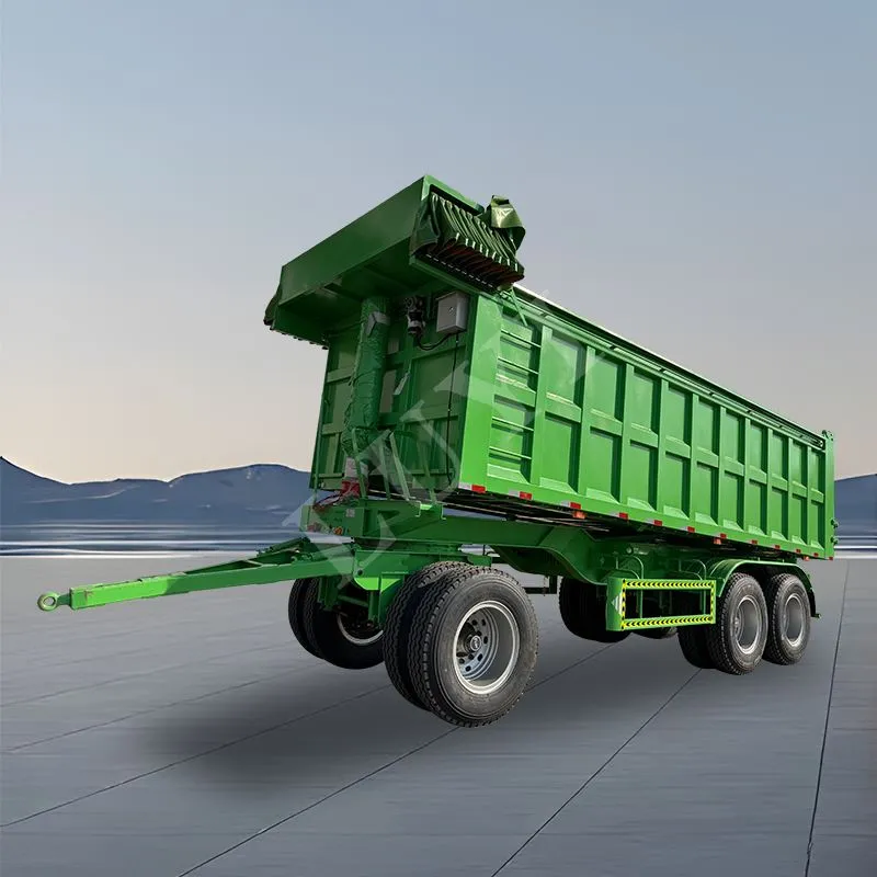 Две - оста на правоъгълно 30/50 кубичен заден разтоварващ полу - ремарке